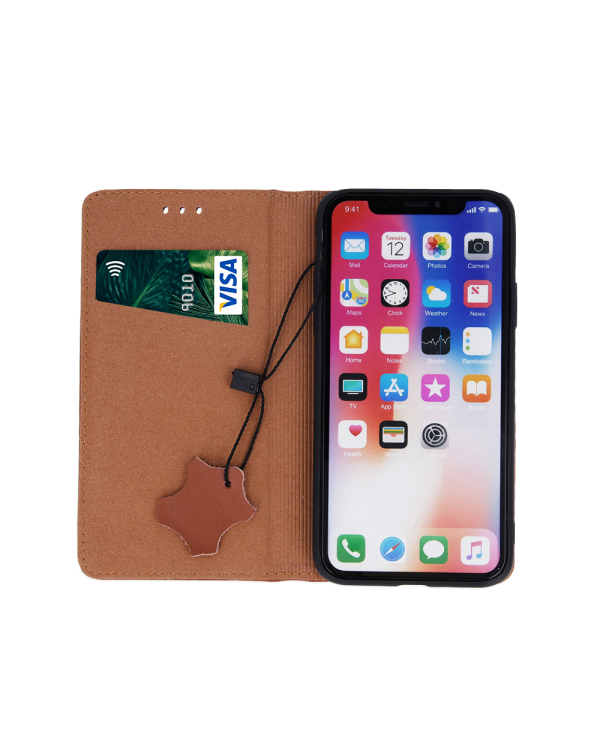 Fusion Genuine Leather книжка чехол для Xiaomi Redmi 12C коричневый