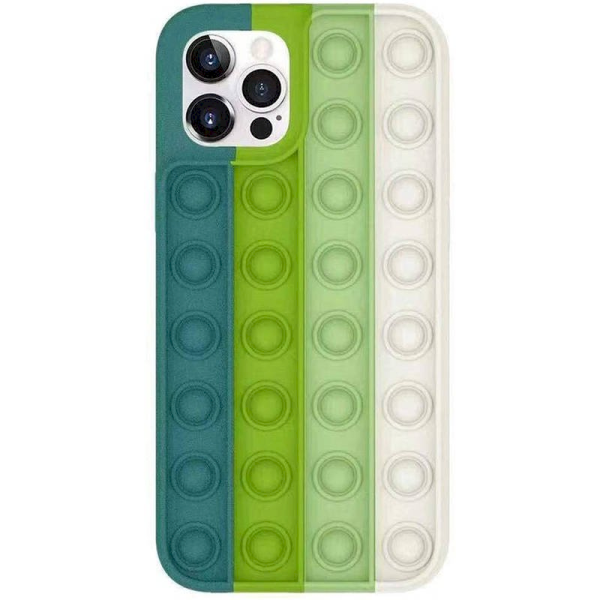 Fusion Pop it силиконовый чехол для Apple iPhone 12 / 12 Pro белый - зеленый