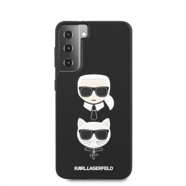 Обложка книги «KLHCS21MSAKICKCBK Karl Lagerfeld Saffiano K&C Heads Cover for Samsung Galaxy S21+ Black»