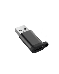 Универсальный адаптер Fusion OTG USB-C на USB 3.0 черный (с отверстием для шнура)