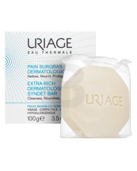 Uriage Eau Thermale Solid Facial Soap Ultra-Rich Dermatological Syndet Bar 100 g