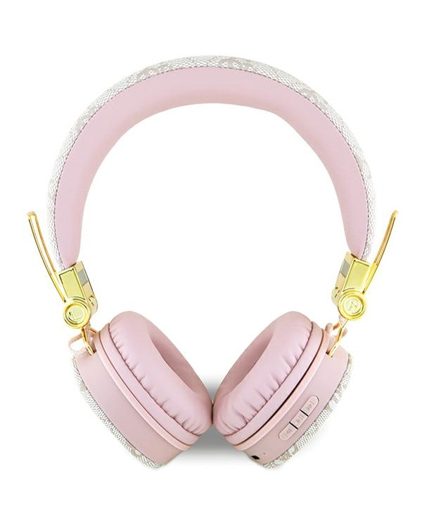 Guess słuchawki nauszne Bluetooth GUBH704GEMP różowy|pink 4G Metal Logo