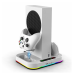 iPega XBS012S Multifunctional Charging and Cooling RGB Stand for Xbox Series S + 2pcs Batteries (Damaged Package)