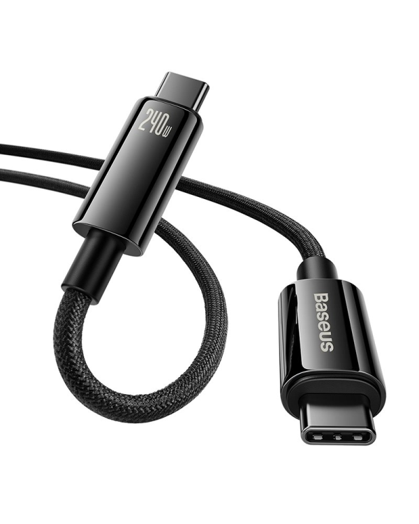 Дополнительное изображение книги «Baseus CAWJ040101 Tungsten Gold Fast Charging Data Cable USB-C - USB-C 240W 2m Black»