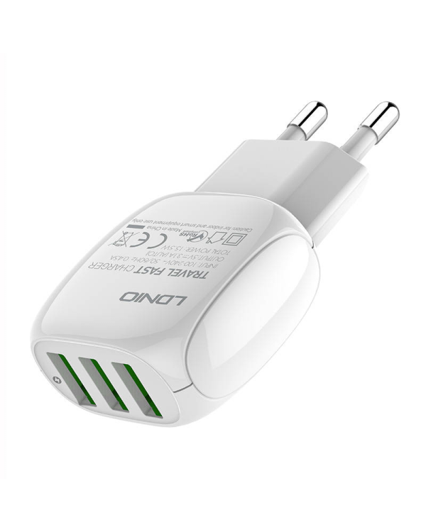 Wall charger LDNIO A3315 3USB + MicroUSB cable