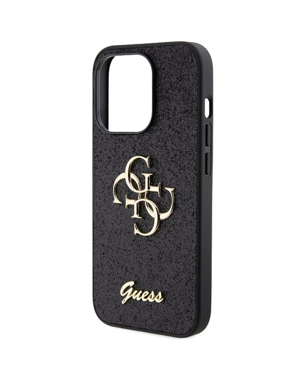 Guess GUHCP15XHG4SGK Apple iPhone 15 Pro Max 6.7" black hardcase Glitter Script Big 4G