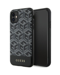 Guess PU G Cube MagSafe Compatible Case for iPhone 11 Black