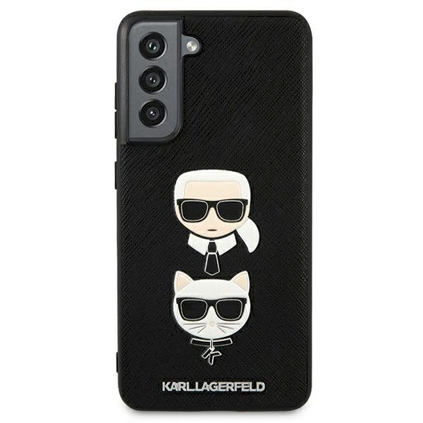 Обложка книги «KLHCS21FESAKICKCBK Karl Lagerfeld Saffiano K&C Heads Case for Samsung Galaxy S21 FE 5G Black»