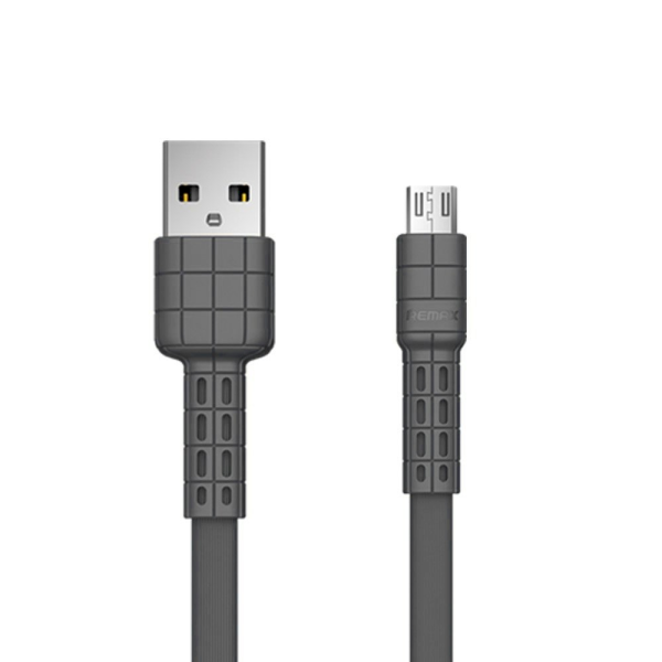 Remax Armor Series flat USB / micro USB cable 5V 2.4A black 