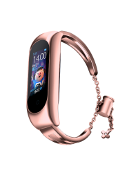 Fusion Metal Bracelet ремешок для часов Xiaomi Mi Band 3 / 4 / 5 / 6 розовый