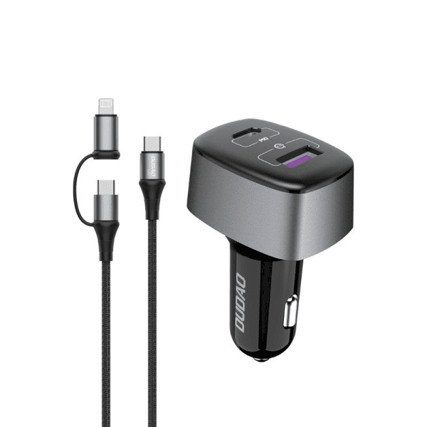 Dudao car charger USB / USB Typ C Power Delivery (60 W) Quick Charge 4.0 (22,5 W) black (R7XS black)