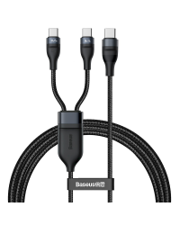 Baseus Flash Series 2-in-1 Cable Type-c to 2x Type-C, 100W, 1.5m Black