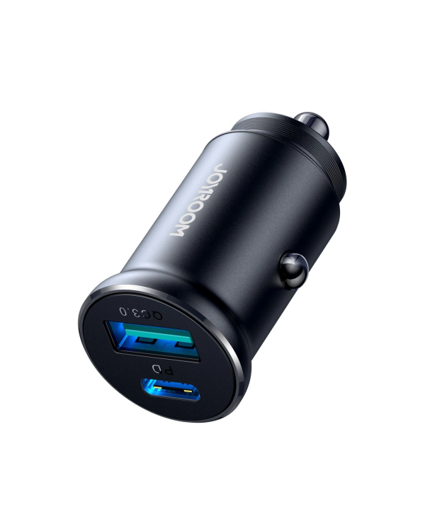 Joyroom JR-CCN05 30W USB-A USB-C mini car charger - black