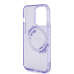 Guess PC|TPU Flowers Ring Glossy Logo MagSafe Чехол для iPhone 15 Pro фиолетовый