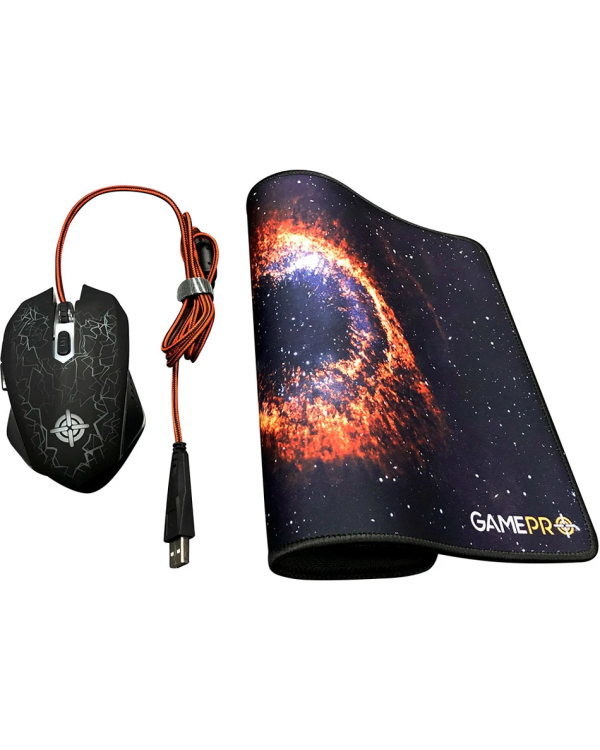 Игровая мышь GamerPro GS347 | 800-2400 DPI | USB | + коврик для игровой мыши