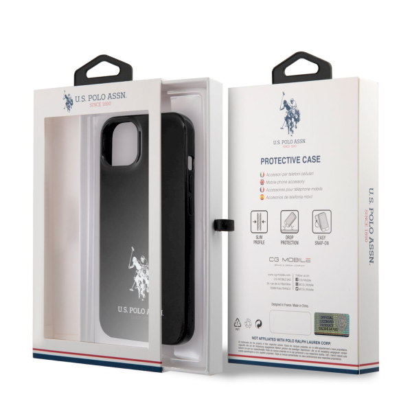 Обложка книги «USHCP13SUMHK U.S. Polo TPU Horses Logo Hard Case for iPhone 13 Mini Black»