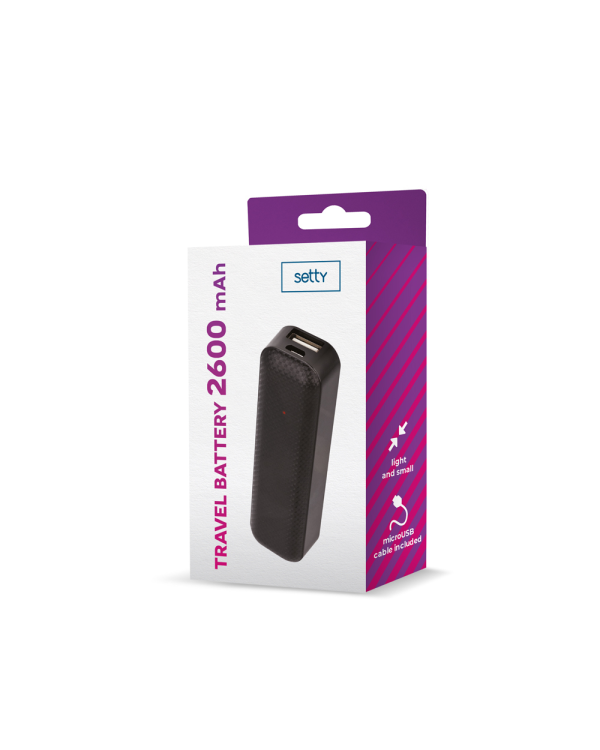 Дополнительное изображение книги «Setty power bank 2600 mAh mini black»