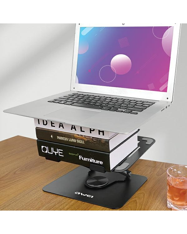 Вращающееся настольное крепление AWEI X46 для ноутбука до 16" black|black