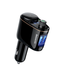 Baseus Locomotive автомобильный FM трансмиттер 3.4A / USB Flash / Bluetooth 4.2 черный