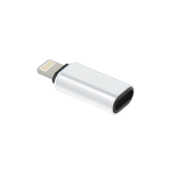 Fusion адаптер Type-C / USB-C на Lightning серебряный