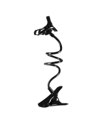 Universal cell phone lazy tube clip holder with flexible long arm black