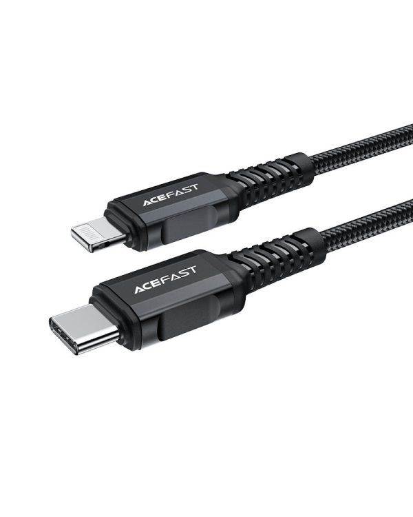 Acefast cable MFI USB Type C - Lightning 1,8m, 30W, 3A black (C4-01 C Black)