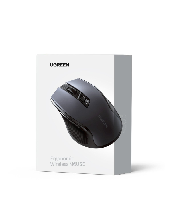 Оптическая беспроводная мышь Ugreen USB 2,4 ГГц 4000 DPI черная (MU006)
