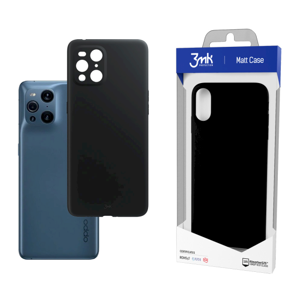 Обложка книги «Oppo Find X3 5G - 3mk Matt Case black»