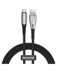 Baseus Water Drop-shaped Cable USB to Type-C, LED, 66W, 6A, 1m (black)