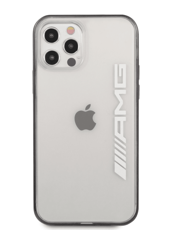 Обложка книги «AMHCP12MAESLBK AMG Mettalic Black Edges Case for iPhone 12/12 Pro 6.1 Transparent»