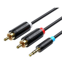 3.5mm Male to 2x Male RCA Cable 3m Vention BCLBI Black