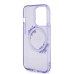 Guess PC|TPU Flowers Ring Glossy Logo MagSafe  Чехол для iPhone 15 Pro Max фиолетовый