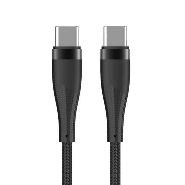 Обложка книги «Maxlife MXUC-08 cable USB-C - USB-C 1,0 m 60W black nylon»