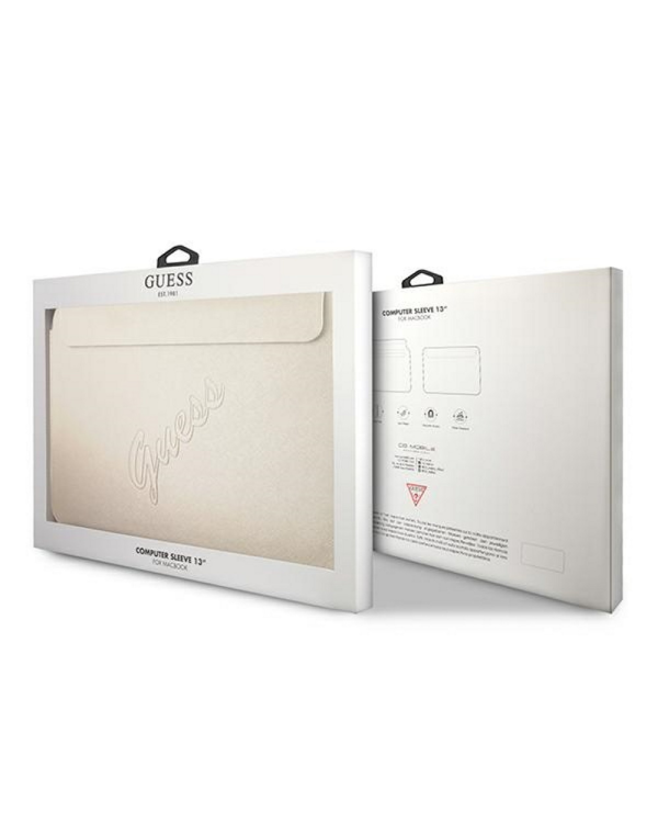 Оригинальный GUESS Laptop Sleeve Saffiano Script GUCS13PUSASLG 13 дюймов золото