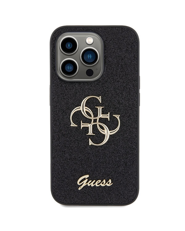 Guess GUHCP15XHG4SGK Apple iPhone 15 Pro Max 6.7" black hardcase Glitter Script Big 4G