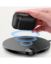 Baseus AirPods Wireless Charger Case Silicone Protective Box with Wireless Charging Function for Apple AirPods headphones (WIAPPOD-01) black