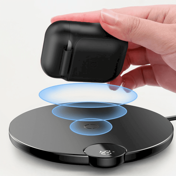 Обложка книги «Baseus AirPods Wireless Charger Case Silicone Protective Box with Wireless Charging Function for Apple AirPods headphones (WIAPPOD-01) black»