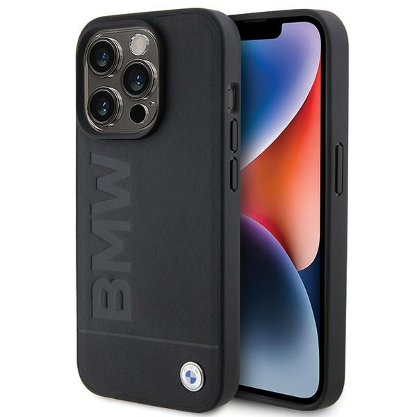 Обложка книги «BMW BMHMP15XSLLBK iPhone 15 Pro Max 6.7" czarny|black MagSafe Leather Hot Stamp»