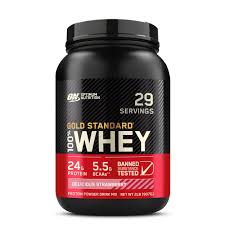 Optimum Nutrition Gold Standard 100% Whey сывороточный протеин - Клубничный крем 900 g