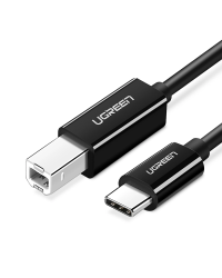 Ugreen US370 45034 кабель для принтера USB-C | USB-B 1м - черный