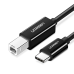 Ugreen US370 45034 кабель для принтера USB-C | USB-B 1м - черный