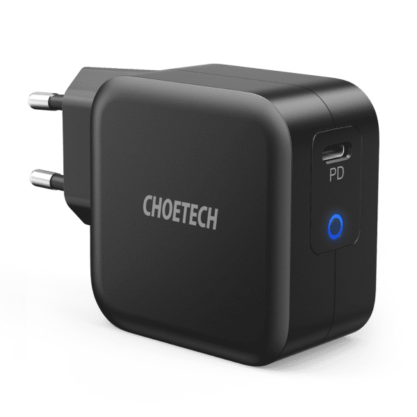 Обложка книги «Choetech travel wall charger GaN USB Type C 60W Power Delivery + USB Type C - USB Type C cable 1,8m black (Q6006)»