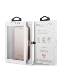 GUFLBKSN61IGLRG Guess Iridescent Book Case for iPhone 11 Black/Rose