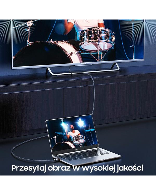 Дополнительное изображение книги «USAMS Kabel DP - HDMI U74 2.0m czarny|black 4K HD SJ530HD01 (US-SJ530)»