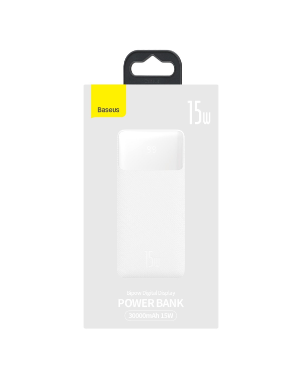 Powerbank Baseus Bipow 30000mAh, 15W (white)