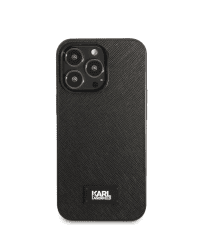 Karl Lagerfeld Saffiano Plaque Case for iPhone 13 Pro Black
