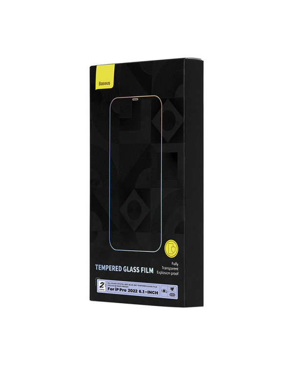 Baseus Crystal Tempered Glass Anti-blue light and Dust-proof 0.3mm for iPhone 14 Pro (2pcs)