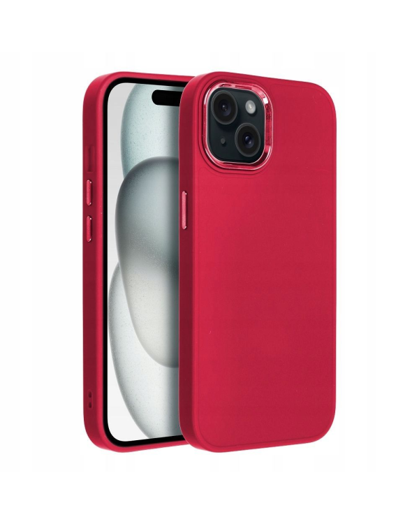 Силиконовый задний чехол Fusion Frame для Apple iPhone 15 Plus пурпурный