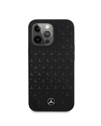 MEHCP13XSIPBK Mercedes Liquid Silicone Case for iPhone 13 Pro Max Black