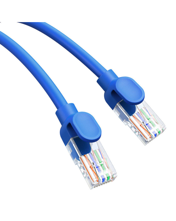 Круглый кабель Baseus Ethernet RJ45, Cat.6, 0,5 м (синий)